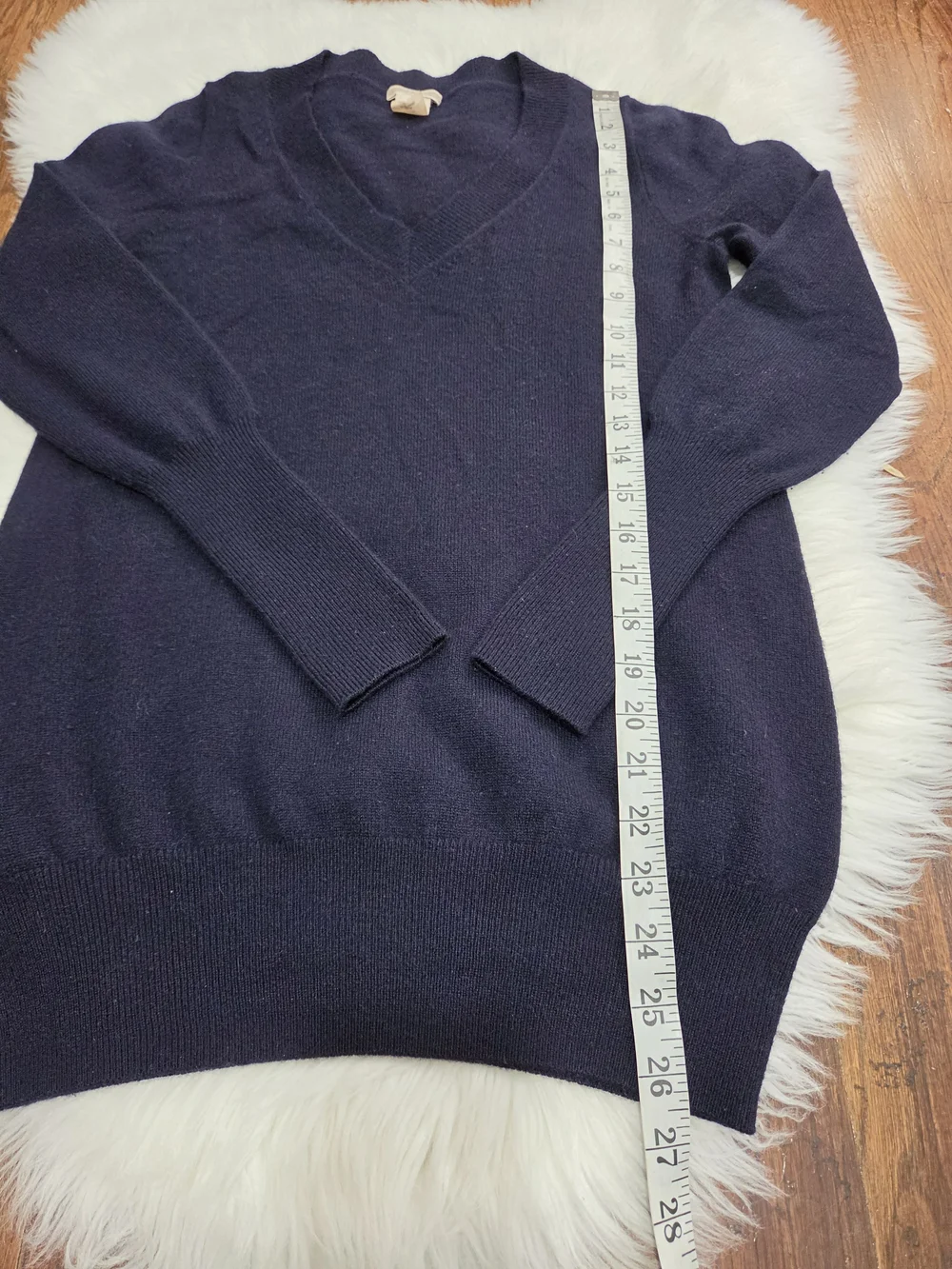 J.crew  Women's V-Neck Long Sleeve Sweater - Navy